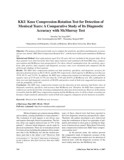 kku knee compression test|menisci knee test anatomy.